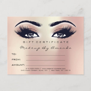Cadeaubonnetjes voor extensie Makeup Artist Briefkaart