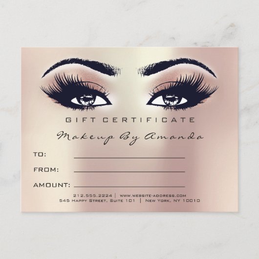 Cadeaubonnetjes voor extensie Makeup Artist Briefkaart (Voorkant)