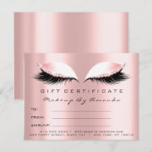 Cadeaubonnetjes voor extensie Makeup Artist Briefkaart (Voorkant / Achterkant)