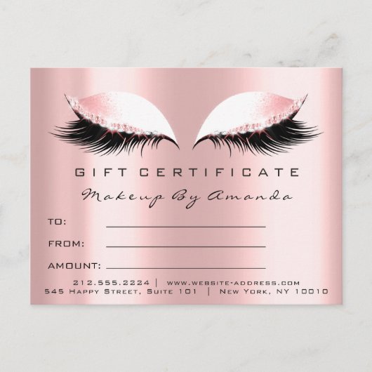 Cadeaubonnetjes voor extensie Makeup Artist Briefkaart (Voorkant)