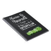 Cadeaubonnetjes voor peuters met een grappige rups notitieboek (Rechterzijde)