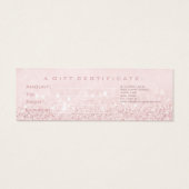 CadeaubonRoos Pastel Roze knoes Makeup Mini Visitekaartjes (Achterkant)