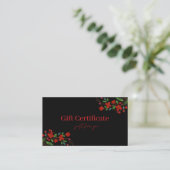 Cadeaubons voor bedrijven en kleine ondernemingen visitekaartje (Staand voorkant)