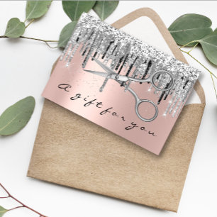 Cadeaubont Certificate Hair Stylist Roos Siver Sci Visitekaartje