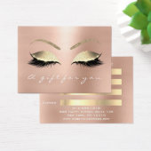 Cadeaubont Certificate Roos Blush Gold Lashes Make Visitekaartje (Bureau)