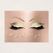 Cadeaubont Certificate Roos Blush Gold Lashes Make Visitekaartje (Voorkant)