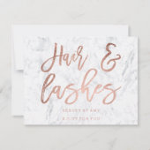 Cadeaubont roos gouden marmer kaart (Voorkant)