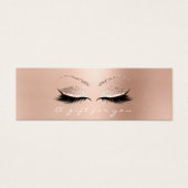 Cadeaubont Roos Witte roze lux lashes Makeup Mini Visitekaartjes (Voorkant)