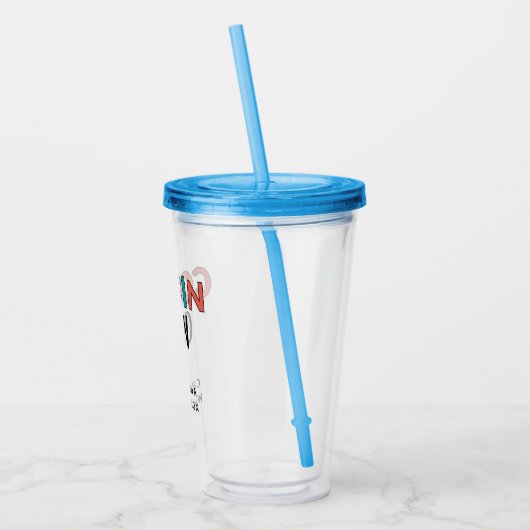 Cadeaubont voor gematchte neef- en nevenbril acryl drinkbeker (Links)