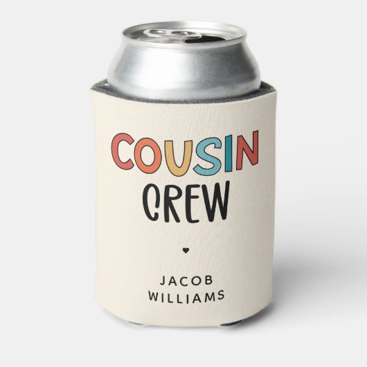 Cadeaubont voor gematchte neef- en nevenbril blikjeskoeler (Blikje Achterkant)