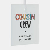 Cadeaubont voor gematchte neef- en nevenbril glas ornament (Voorkant Rechts)