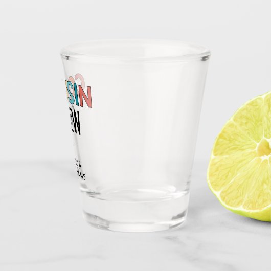 Cadeaubont voor gematchte neef- en nevenbril shot glas (Rechts)