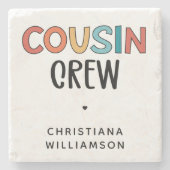 Cadeaubont voor gematchte neef- en nevenbril stenen onderzetter (Voorkant)