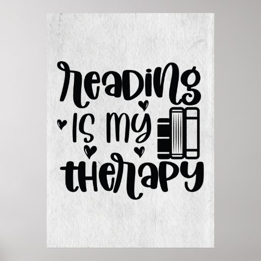 Cadeaubook Lezen Is Mijn Therapie Poster (Voorkant)
