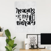 Cadeaubook Lezen Is Mijn Therapie Poster (Thuiskantoor)