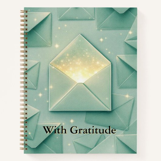 Cadeauboom & Gratiërboek | Elegant Envelope Ontwer Notitieboek (Voorkant)