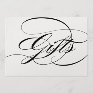 Cadeaubord bruiloftsreceptie mooie script kaart