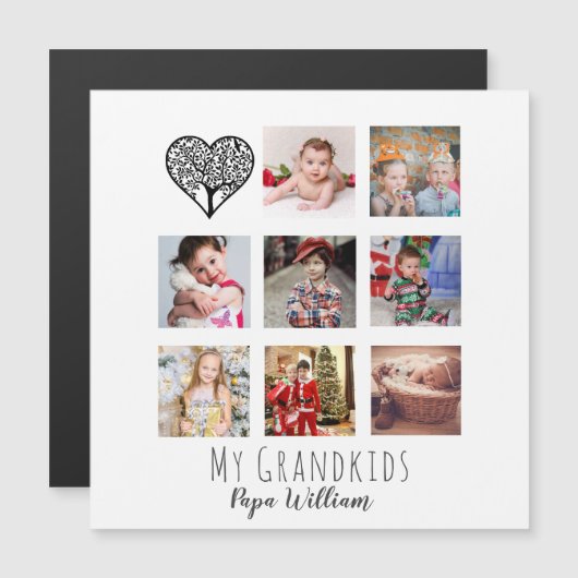 Cadeaubord met familiefoto's VOOR TROTS OPA / OPA  (Voorkant / Achterkant)