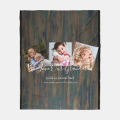 Cadeaubord met foto oma Opa kleinkinderen collage Fleece Deken (Voorkant)