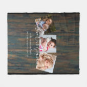 Cadeaubord met foto oma Opa kleinkinderen collage Fleece Deken (Voorkant (Horizontaal))
