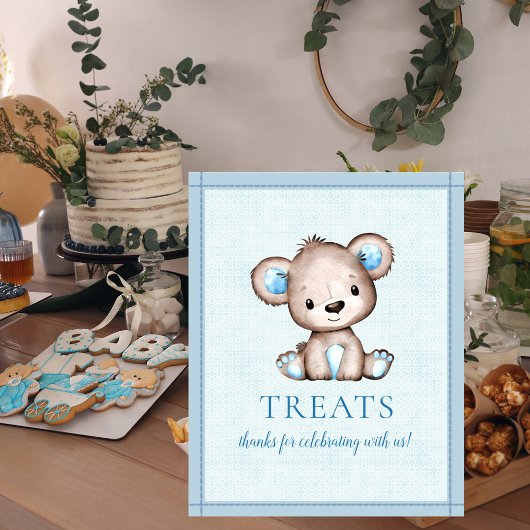Cadeaubord Mooie Bruine Beer Baby Shower Poster