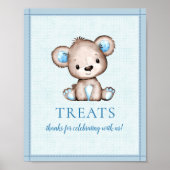 Cadeaubord Mooie Bruine Beer Baby Shower Poster (Voorkant)