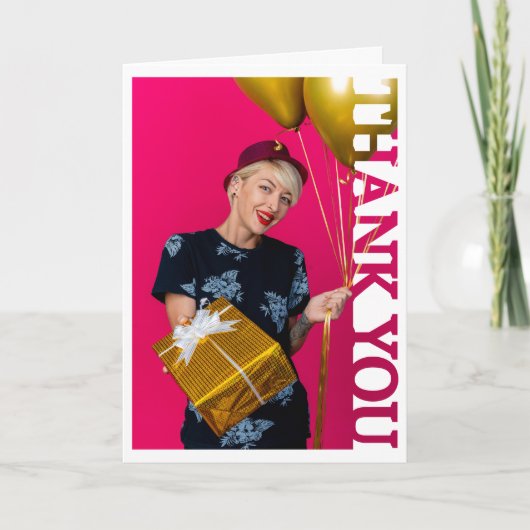 Cadeaubord verjaardagsfeestje Bedankt (Voorkant)