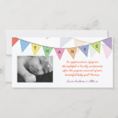 Cadeaubord voor nieuwe baby, glanzende fotokaart m bedankkaart (Voorkant)