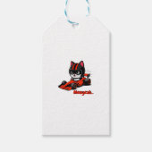 Cadeaubordje Kat piloot Cadeaulabel (Voorkant)