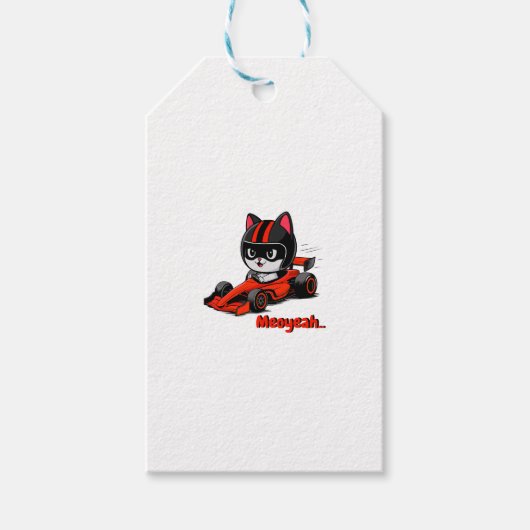 Cadeaubordje Kat piloot Cadeaulabel (Voorkant)