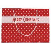 Cadeaubordnaam: Prettig kerstfeest rode boomstruct Groot Cadeauzakje (Achterkant)