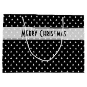 Cadeaubordnaam: Prettig kerstfeest Zwarte Boom Pat Groot Cadeauzakje (Achterkant)