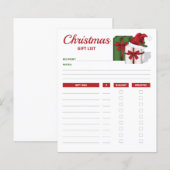 Cadeauboxen Met Een Hoed - Kerst Cadeau Lijst Plan (Voorkant / Achterkant)
