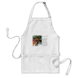 Cadeauboxerhonden kunst standaard schort