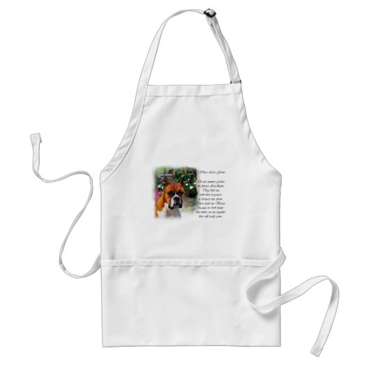 Cadeauboxerhonden kunst standaard schort (Voorkant)