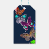 CadeauBUTTERFLIES VOOR Label IN DARK BLUE Cadeaulabel (Voorkant)