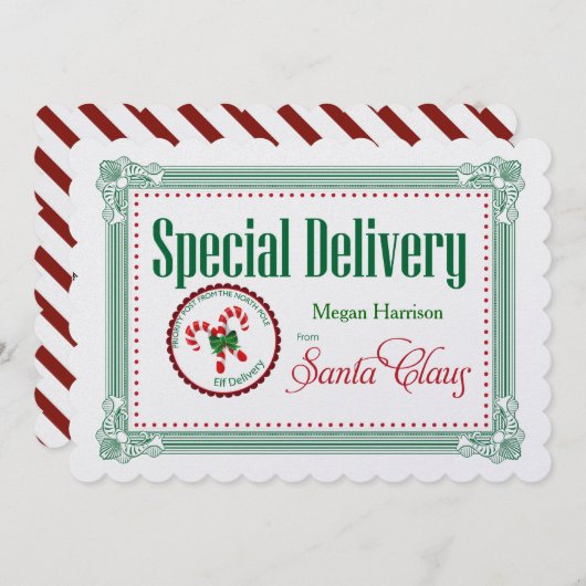 Cadeaucadeau voor kerstmis - Speciaal cadeau - Aan Feestdagenkaart (Voorkant / Achterkant)