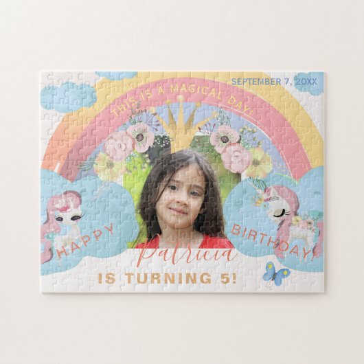 Cadeaucadeau voor unicorn-verjaardagscadeau legpuzzel (Horizontaal)