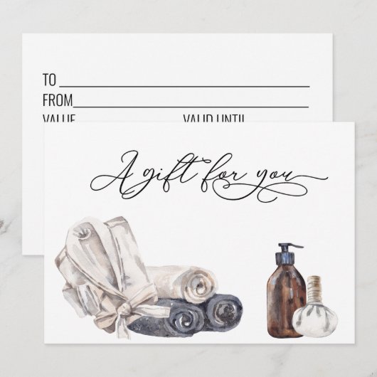 Cadeaucertificaat Dag Spa Salon Massage (Voorkant / Achterkant)