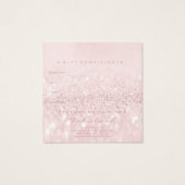 Cadeaucertificaat Delicate Lash Makeup Artist Roze Vierkante Visitekaartjes (Achterkant)