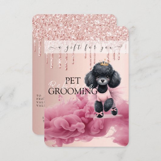Cadeaucertificaat Dog Grooming Pet Vet Boarding (Voorkant / Achterkant)