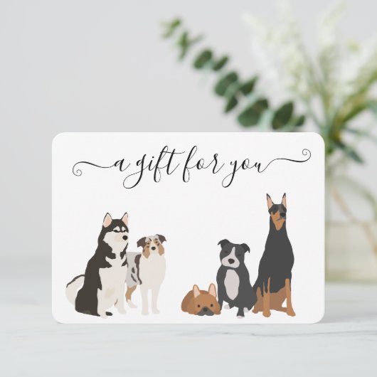 Cadeaucertificaat Dog Grooming Pet Vet Boarding (Staand voorkant)