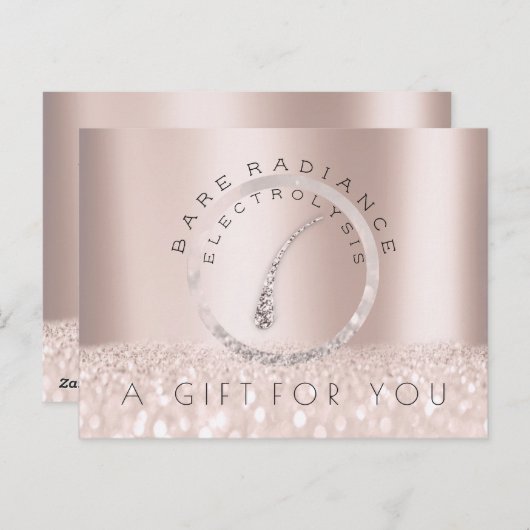 Cadeaucertificaat Elektrolysehaar Verwijderen grij Briefkaart (Voorkant / Achterkant)