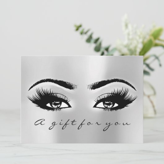 Cadeaucertificaat grijs Silver Lash Beauty Makeup (Staand voorkant)