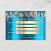 Cadeaucertificaat Hairdresser Makeup Lashes Blauwg Visitekaartje (Achterkant)