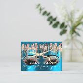 Cadeaucertificaat Hairdresser Makeup Lashes Blauwg Visitekaartje (Staand voorkant)