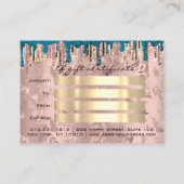 Cadeaucertificaat Hairdresser Makeup Lashes Roos Visitekaartje (Achterkant)