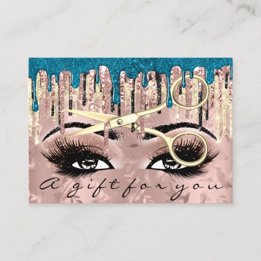 Cadeaucertificaat Hairdresser Makeup Lashes Roos Visitekaartje (Voorkant)