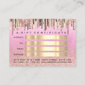 Cadeaucertificaat Hairdresser MakeupArtist Lash Visitekaartje (Achterkant)