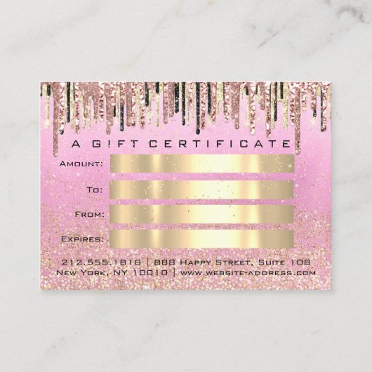 Cadeaucertificaat Hairdresser MakeupArtist Lash Visitekaartje (Achterkant)